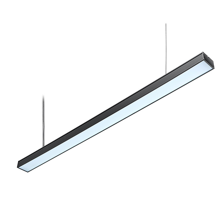 Slim Tube PBT Materials Office Lighting Linear Chandelier